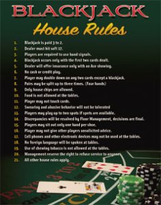 Blackjack House Rules